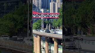 Monorail traffic in Chongqing [upl. by Randy]