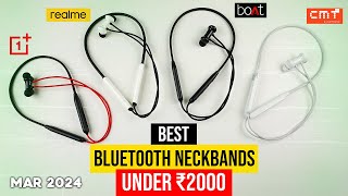 Top 5 Best Neckband Under ₹2000 in 2024 ⚡ Best Wireless Bluetooth Earphones Under 2000 ⚡ [upl. by Neerehs592]