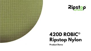 420D Robic® Ripstop Nylon  Fabric Demo [upl. by Ynnam]