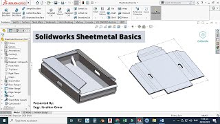 Solidworks Sheetmetal BasicsSolidworks Sheetmetal flattenExport Solidworks to Autocad DXFCADable [upl. by Reivaxe]