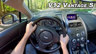 2017 Aston Martin V12 Vantage S Manual  Driving 1 of 36 Roadsters POV Binaural Audio [upl. by Enelie]