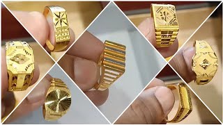 Gold Mens Ring Designs With Weight Casting Gold Ring Daily wear Gold Rings [upl. by Nosremaj]