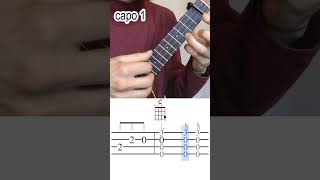 Take my breath away  BERLIN  RIFF ukulele fingerstyle tabs [upl. by Lajib]