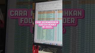 Tutorial Cara Menambahkan FooterHeader Di Excel [upl. by Ynohtnael]