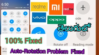 Auto Rotate Not working 100 problem fixed Telugu [upl. by Eusassilem]