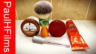 Razorine DE Razor  Musgo Real Orange Amber Shaving Cream [upl. by Nosreme]