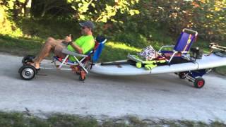 HOVERBOARD SITTING DOWN TOWING PADDLE BOARD [upl. by Nancee]