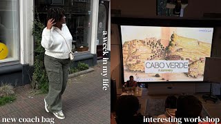 Weekly vlog 🚴🏽‍♀️👩🏽‍🏫📝 trying rocycle Ladies with a Vision event  workshop about African diaspora [upl. by Sucramaj]