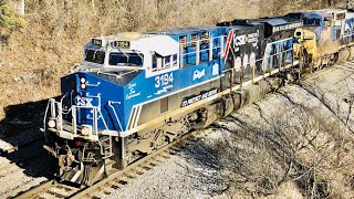 CSX 3194 on the Old Clinchfield 1152023 [upl. by Airdnassac]