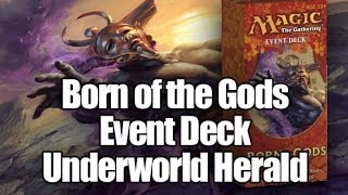 Born of the Gods Event Deck Underworld Herald Unboxing and Review [upl. by Smith]