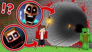 Mikey and JJ Found Longest Scary Mimics Tunnel at Night in Minecraft  Maizen [upl. by Morgen430]