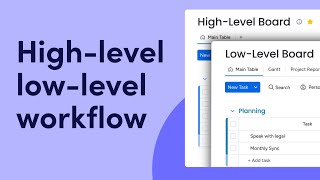 Highlevel lowlevel workflow  mondaycom tutorials [upl. by Eteragram348]