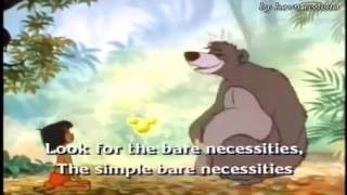 The jungle book  Bare necessities Overtones  Karaoke lyrics [upl. by Sig698]