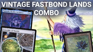 BOND FASTBOND Vintage Fastbond Tameshi Lands Combo Prison Infinite Mana Turns Mill Draw MTG [upl. by Bonnee]