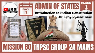 Admin of States  Class  1  Introduction to Indian Constitution  Mr Vijay Jeyachandiran [upl. by Amend]