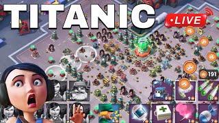 7 SHOCKS on TITANIC solo How 🔴 LIVE  BOOM BEACH best operation attack strategygameplayanimation [upl. by Annaillil]