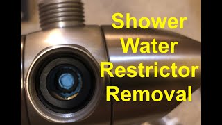 Moen Shower Head Water Restrictor Removal [upl. by Woehick706]