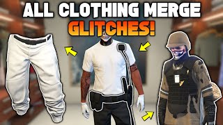 UPDATE ALL Clothing Merge Glitches Without Crooked Cop In GTA 5 Online 166 Merge Belts amp More [upl. by Rekyr115]