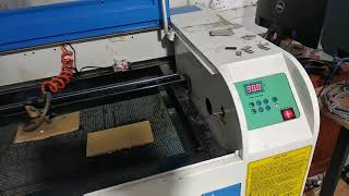 HL 6040 CorelLaser 40w laser cutting image engraving [upl. by Efal]