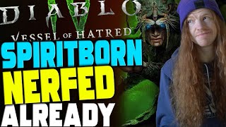 Diablo 4  Spiritborn NERFED  New BUFFS And Free Cosmetics [upl. by Ramor]