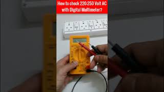 How to check AC Volt with Digital Multimeter  How to check 220 voltage at home shorts [upl. by Oibaf]