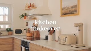 Kitchen Makeover  Upgrade Ikea kitchen to a cozy bright space  DIY home cafe [upl. by Rochemont904]