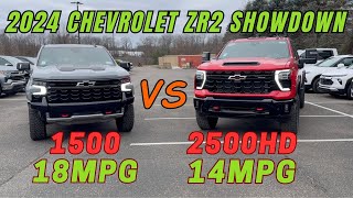 2024 Chevrolet Silverado 1500 ZR2 vs 2500HD ZR2 MPGs and driving impressions which is best truck [upl. by Rihana]