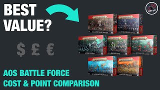 WHICH IS THE BEST VALUE Age Of Sigmar Battleforce Box Set Comparison  Points amp Cost £€ [upl. by Nalat681]