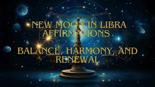 🌑✨ New Moon in Libra Affirmations  Balance Harmony and Renewal ✨🌑 [upl. by Atrice]