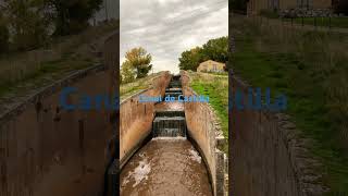 This is the Canal de Castilla in Frómista Spain caminodesantiago locks canal [upl. by Elaina]