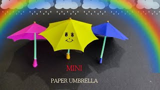 Crafty Creations How to Make Mini Paper Umbrellas  DIY Tutorial  Paper Umbrella making [upl. by Denise]