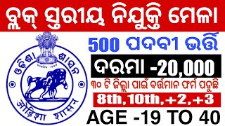 Block lavle Nijukti Mela  Job Fair  2024  8th 10th 12th Pass Apply  500 Posts [upl. by Marty]