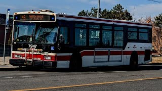 Retired TTC Orion VII OG Diesel 7934 On Route 46 Martin Grove  Detour [upl. by Hamel]