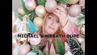 Michaels Wreath Dupe youtubelong [upl. by Mchugh]