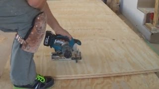 Plywood Subfloor Leveling with Plywood Sheets How To Raised the Level of the Floor [upl. by Ayiak257]