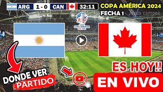 Argentina vs Canadá EN VIVO donde ver Partido Argentina vs Canada a que hora juega Copa América 2024 [upl. by Juditha460]