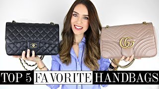 MY TOP 5 FAVORITE DESIGNER HANDBAGS  LOUIS VUITTON CHANEL GUCCI ETC [upl. by Yrrah716]