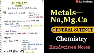 Chemistry  Chapter 6 Metals amp its compounds  Lec29 Part2 General Science [upl. by Acinom812]