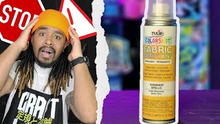 Avoid These Fabric Spray Paint Mistakes [upl. by Enyawal]