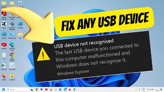 How to Fix USB Device Not Recognized in Windows 1110 2024 Updated [upl. by Bourgeois492]