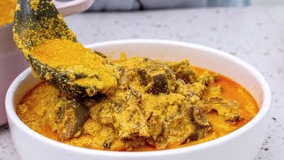 MY EASY AND RICH EGUSI SOUP RECIPE WITHOUT VEGETABLES  NIGERIAN FOOD  THE KITCHEN MUSE egusisoup [upl. by Aisiat]