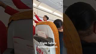 Flight Safety Announcement in Hindi  Air India [upl. by Linc213]