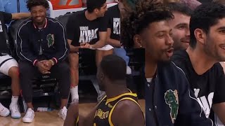 DRAYMOND GREEN MOCKED BY MARCUS SMART amp BENCH quotGET HIS A EJECTEDquot GREEN YELLS BACK quotSAY THAT SHT [upl. by Mixam]