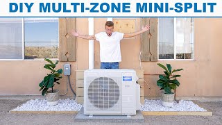 DIY MultiZone Ductless Mini Split AC amp Heating System  MR Cool Install 2021 [upl. by Anirod]