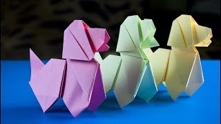 Easy way to make a paper Dog  Origami Dog [upl. by Aneev]