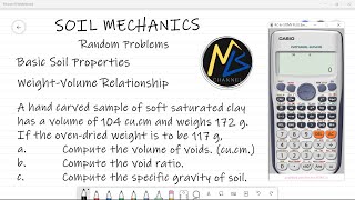 Problem Basic Soil Properties WeightVolume Relationship in Soil Soil Mechanics [upl. by Remat371]