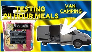 24 HOUR MEAL COMBAT EDITION SWEDISH MRE AND VAN CAMPING [upl. by Brady]