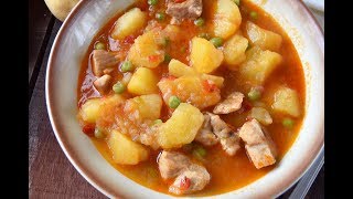 Patatas guisadas con carne [upl. by Eissat]