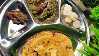 Sarson ka saag  makki ki roti  Authentic Saag  punjabi traditional food [upl. by Ybrek]