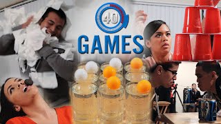 Minute to Win It Games The 40 Greatest Party Games PART 1 [upl. by Ahsetan978]